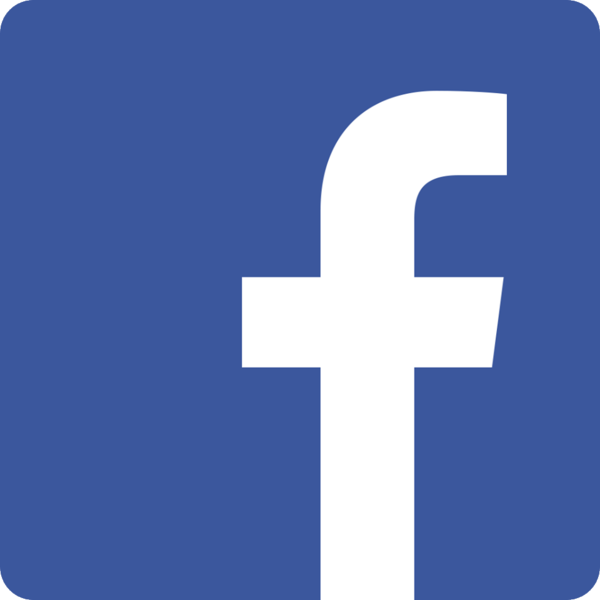 Facebook logo, verwijst naar de facebook pagina
